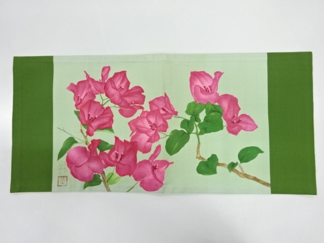 JAPANESE KIMONO / VINTAGE PLACE MAT / BOUGAINVILLEA
